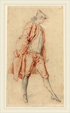 Jacques André Portail, French (1695-1759), A French Gentleman Standing, black and red chalk on laid