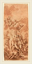French 18th Century, Venus at the Forge of Vulcan, 18th century, pen and brown ink with brown wash