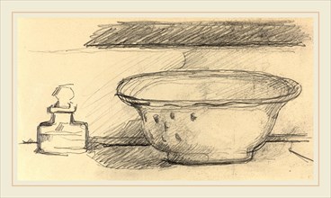 Paul Cézanne, French (1839-1906), Wash Basin and Scent Bottle [recto], 1877-1881, graphite