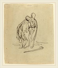 Honoré Daumier, French (1808-1879), The Prodigal Son, pen and black ink with wash on laid paper