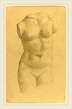 Alphonse Legros, Torso, French, 1837-1911, graphite on laid paper