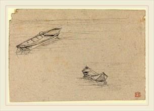 Charles Meryon, French (1821-1868), Two Boats for "L'Abside de Notre-Dame de Paris", probably c.
