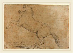 Jacques-Louis David, French (1748-1825), An Antique Sculpture of a Horse, 1780, graphite on laid