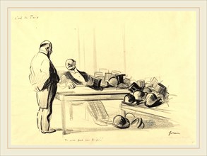 Jean-Louis Forain, C'est la Paix.  Tu vois pas un kepi!, French, 1852-1931, c. 1919, brush and