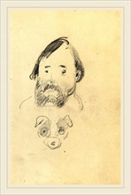 Paul Gauguin, French (1848-1903), Head of a Bearded Man with a Head of a Dog [recto], 1884-1888,