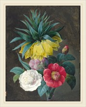 Pierre Joseph Redouté, French (1759-1840), Four Peonies and a Crown Imperial, watercolor and