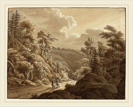 T. Lamey, German (active 1805), Road through the Woods near Kresselbach, 1805, pen and black ink