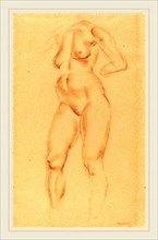 Wilhelm Lehmbruck, Nude, German, 1881-1919, red chalk