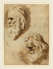 Paulus Pontius after Sir Peter Paul Rubens, Flemish (1603-1658), Two Studies of an Elderly Man's