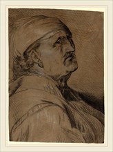 Attributed to Gerrit Claesz Bleker, Dutch (active 1628-1656), Head of an Old Man, black and white