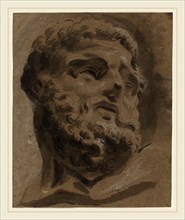 Giovanni Battista Cipriani, Italian (1727-1785), Bearded Head after the Antique, gray wash