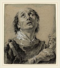 Giovanni Battista Piazzetta (1683-1754), Saint Stephen, late 1730s, black and white chalks on