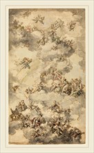 Bartolomeo Tarsia, Italian (c. 1690-1765), The Triumph of Wisdom, c. 1750, brown ink with gray and
