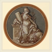 Francesco Rosaspina, Italian (1762-1841), Allegory of Strength, pen and brown ink with gray and