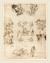 Alessandro Maganza, Italian (1556-1640), A Compartmented Ceiling with Allegories and Myths,