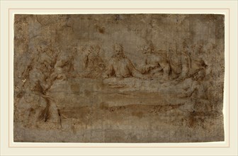 Italian 16th Century, The Last Supper, mid 16th century, pen and brown ink with brown wash and