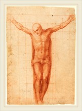 Girolamo Muziano, Italian (1528 or 1532-1592), Christ on the Cross, red chalk on laid paper,