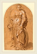 Marco Pino, Italian (c. 1520-1579 or after), Saint Catherine of Alexandria, pen and brown ink with