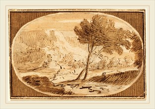 Herman van Swanevelt, Dutch (c. 1600-1655), A Landscape with a Great Tree, pen and brown ink with