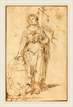 Spanish 17th Century, Egyptian Sibyl, pen and brown ink on laid paper