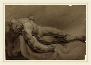 Georg Raphael Donner, Austrian (1693-1741), The Dead Christ, black, pink, and white chalk on