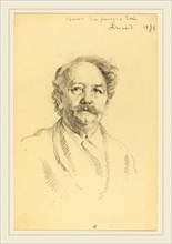 Albert Besnard, French (1849-1934), Souvenir d'un Passage Ã  Paris, 1898, graphite on heavy wove
