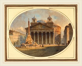 Victor Jean Nicolle, French (1754-1826), The Pantheon, watercolor and gouache, with pen and brown
