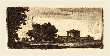 John Clerk, of Eldin, British (1728-1812), Trees and Buildings with a Low Tower, etching and