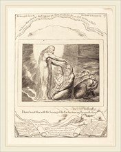 William Blake, British (1757-1827), The Vision of God, 1825, engraving