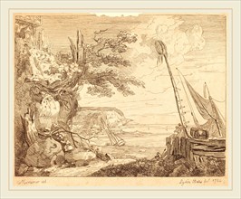 Lydia Bates, British (active 1784), Coast Scene, 1784, etching