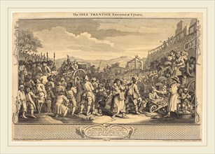 William Hogarth,English, (1697-1764), The Idle 'Prentice Executed at Tyburn, 1747, etching and