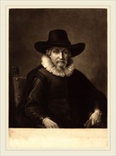 Richard Houston after Rembrandt van Rijn (Irish, 1721-1775), The Burgomaster, c. 1760, mezzotint on