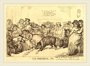 Thomas Rowlandson, British (1756-1827), The Wonderful Pig, 1785, etching