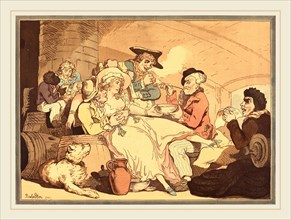 Thomas Rowlandson, British (1756-1827), Grog on Board, 1789, hand-colored etching and aquatint