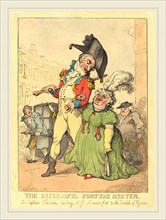Thomas Rowlandson, British (1756-1827), The Successful Fortune Hunter, 1812, hand-colored etching