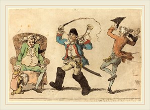 Thomas Rowlandson, British (1756-1827), A Frenchman in November, 1788, hand-colored etching