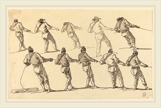 Vernet, Ten Men Pulling on Ropes