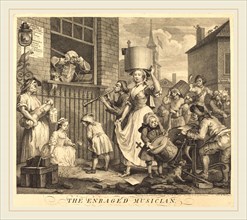 William Hogarth,English, (1697-1764), The Enraged Musician, 1741, etching and engraving