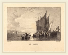 Richard Parkes Bonington, British (1802-1828), Le matin, 1824, lithograph
