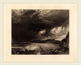 David Lucas after John Constable, British (1802-1881), Weymouth Bay, 1830, mezzotint [progress