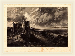 David Lucas after John Constable, British (1802-1881), Hadleigh Castle (Small Plate), in or after