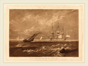 Joseph Mallord William Turner and Charles Turner, British (1775-1851), The Leader Sea Piece,