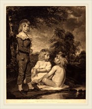 James Ward after John Hoppner, British (1769-1859), Children Bathing (The Hoppner Children), 1804,