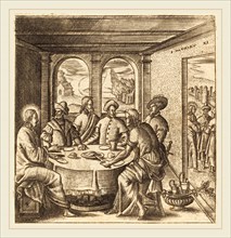 Léonard Gaultier, French (1561-1641), Christ Teaching, probably c. 1576-1580, engraving
