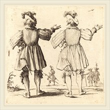 Jacques Callot, French (1592-1635), Officer with Plume, Seen from Behind, 1617 and 1621, etching