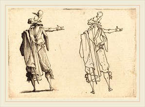 Jacques Callot, French (1592-1635), Man seen from Behind with His Right Arm Extended, c. 1617,
