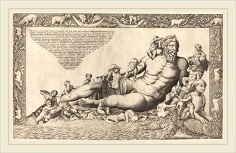 Nicolaus Beatrizet, French (1515-1565 or after), The River God Nile, engraving on laid paper