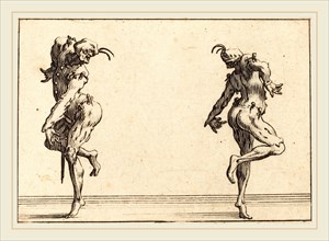 Jacques Callot, French (1592-1635), Two Pantaloons Dancing, c. 1617, etching