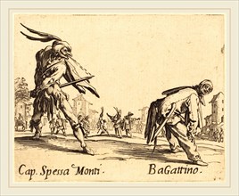 Jacques Callot, French (1592-1635), Cap. Spessa Monti and Bagattino, c. 1622, etching