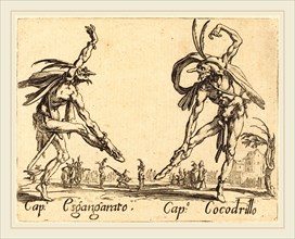 Jacques Callot, French (1592-1635), Cap. Esgangarato and Cap. Cocodrillo, c. 1622, etching
